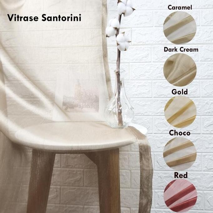 Vitrase gorden rumah kain putih transparan aksess gorden Santni