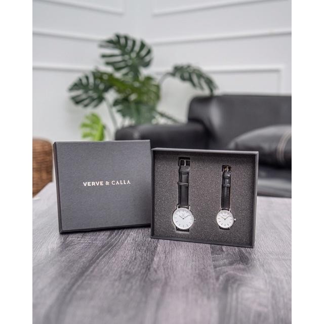 Zjs Verve Exclusive Couple Gift Box - Couple Watch - All In One Package Hadiah Hampers Box Set (Jam 