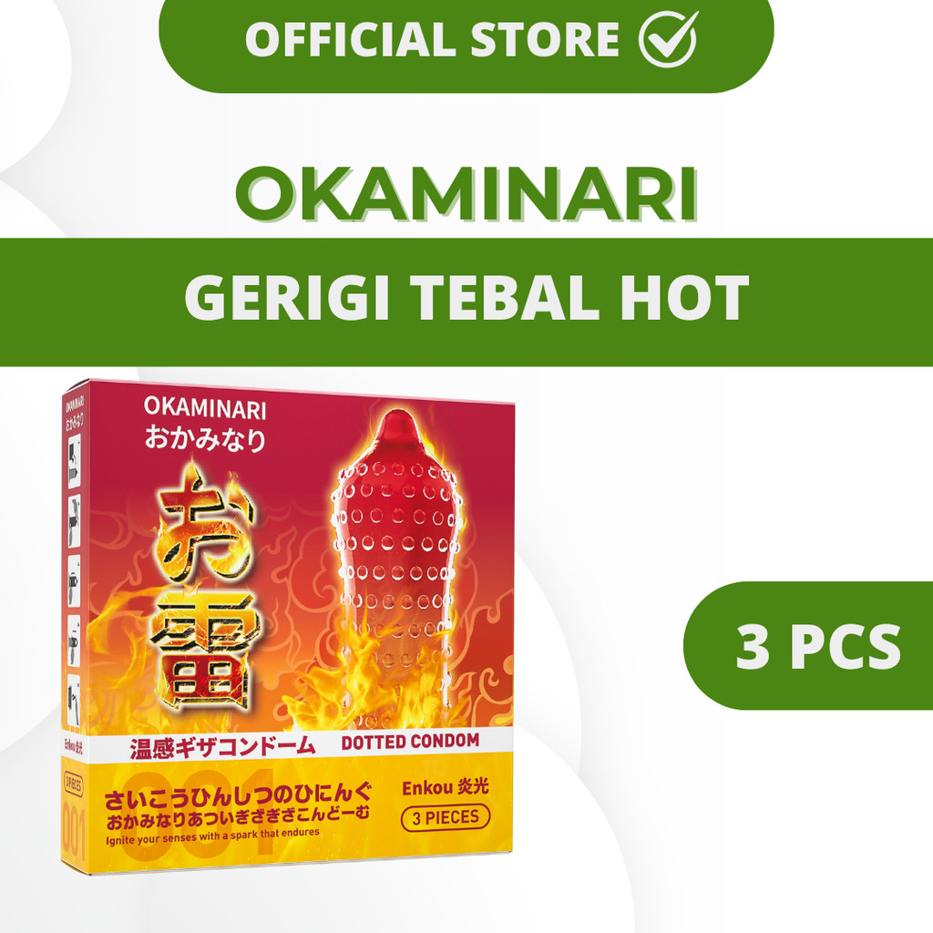 Condom Okaminari - Gerigi Tebal Hot Isi 3 Pcs