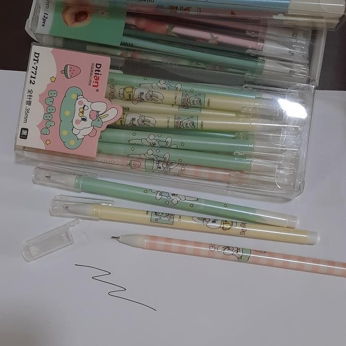 

Sp Pulpen Gel Lucu (1 Pack / 12 Pcs) / Bolpen Gel / Gel Pen