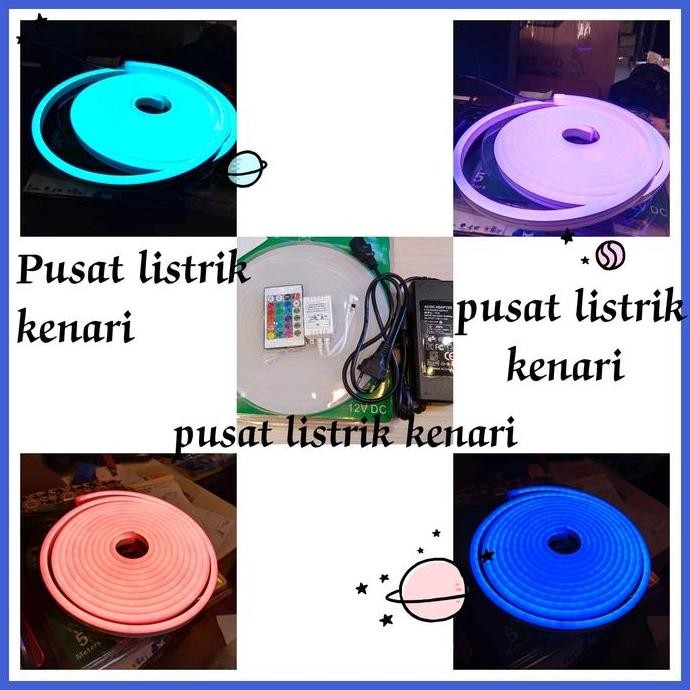 Lm Lampu Neon Flex 12V Led Strip Selang Flexible Neonflex Rgb Warna Warni
