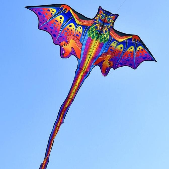 260Cm Layang Layang Naga Besar 3D Layang-Layang Naga Jumbo Kartun Untuk Olahraga Anak Dan Dewasa Kua