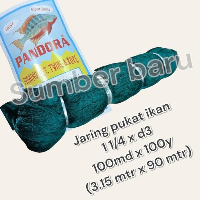 `````````] Jaring pukat ikan 1.25 inci 1 1/4 x d3 100md x 100y