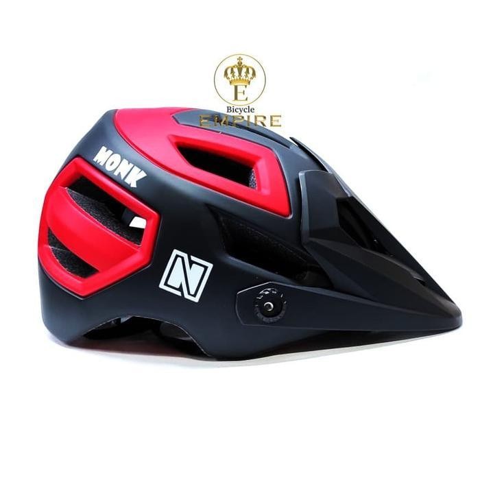 Nautilus Monk Helm Sepeda Size M-L 58 - 61 Cm Safety Helmet Bike - Merah Original Dan Terpercaya