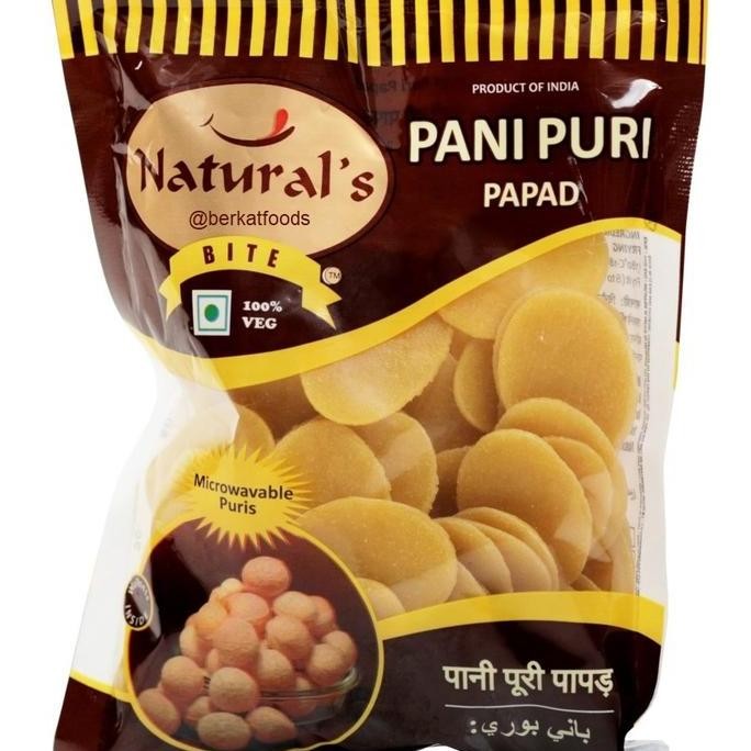 

$$$$] Dry Pani Puri Natural's Indian / Kerupuk Pani Puri India Kering 200 500 gr 1 kg / Chaat Indian Chat Puris Naturals Shareat