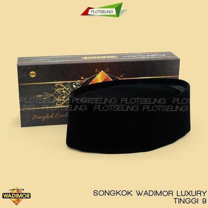 BISA E-FAKTUR Songkok WADIMOR LUXURY Hitam AC Tinggi 9 Anak dan Dewasa Nomor 5-9