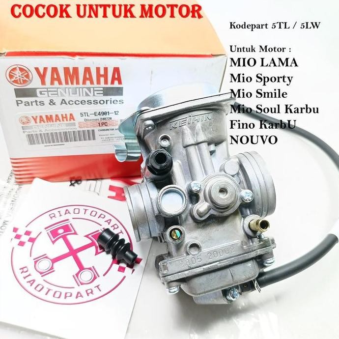 Produk Baru Karburator Mio Sporty Smile Fino Lama Soul Karbu Nouvo 5TL Original Yamaha