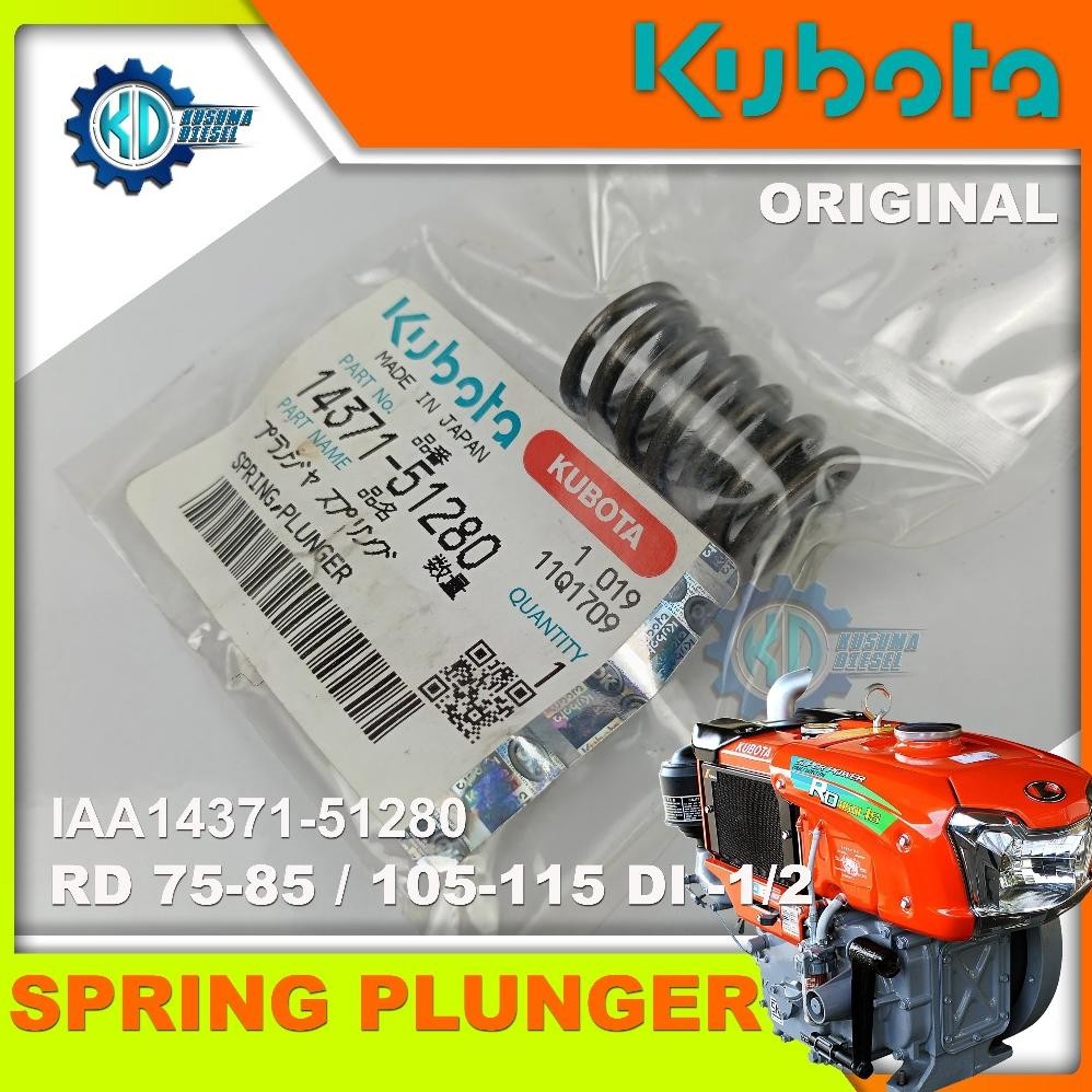 SPRING PLUNGER RD 75-85 / 105-115 DI -1/2 - PIR - BOSPOM - SPAREPART DIESEL KUBOTA - ORIGINAL - TERL