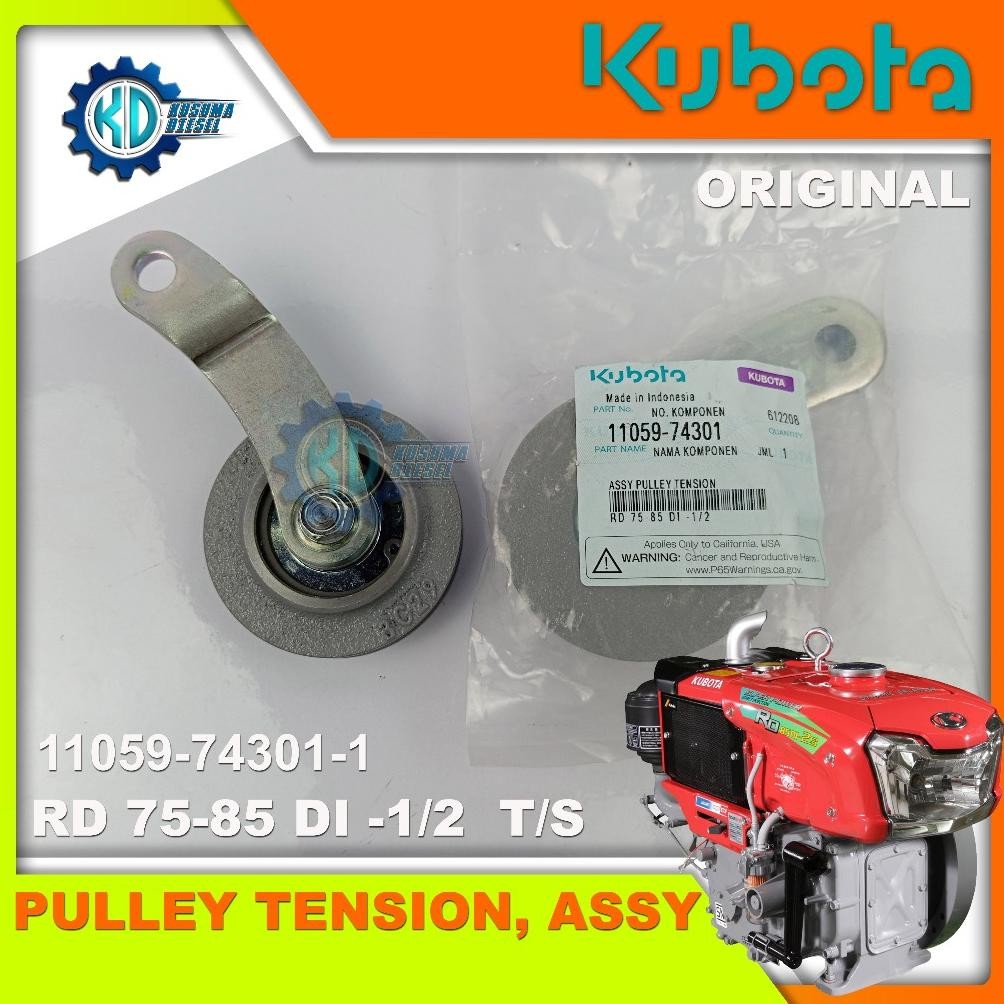 Pulley Tension Assy RD 75-85 DI -1/2 - TENSION PULLEY V BELT DIESEL KUBTA - PENEGANG KARET - ORIGINA