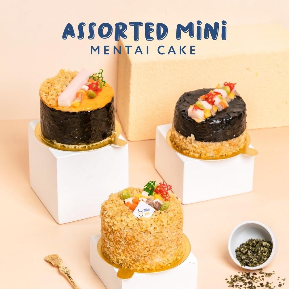 

Promoo!! ASSORTED MINI MENTAI CAKE | 8cm (3pcs)