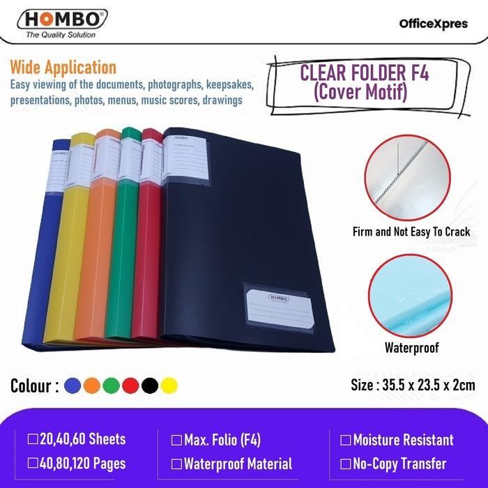 

SWG Clear Holder Isi 20 , 40 , 60 poket / Map plastik F4 / Dokumen Keeper