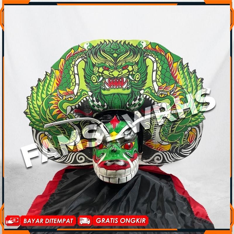 Pujakesuma - Barongan Anak Ukuran Jumbo Barongan Spons Devil Barongan Biru Hijau Merah Barongan Bagu