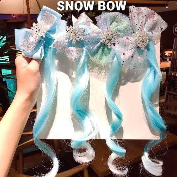 Snow Bow / Jepit Rambut Frozen / Ikat Rambut Anak Jepitan Korea Rambut