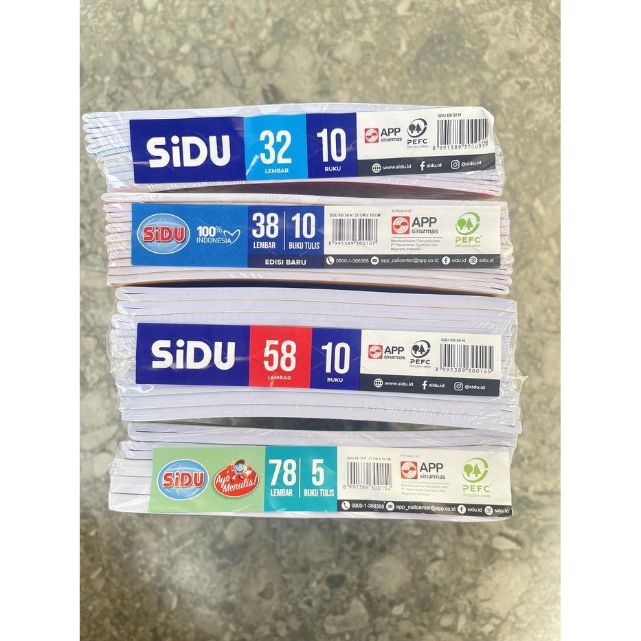

SWG Buku Tulis Sekolah Kantor Sidu / Sinar Dunia 32 38 58 78 Lembar 1 Pack Paper Stationery