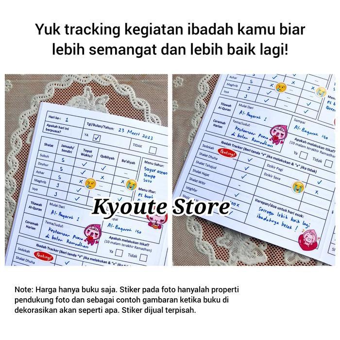 

SWG Buku Ramadhan Tracker Book A5 Kyoute Monthly Daily Ibadah Planner Note