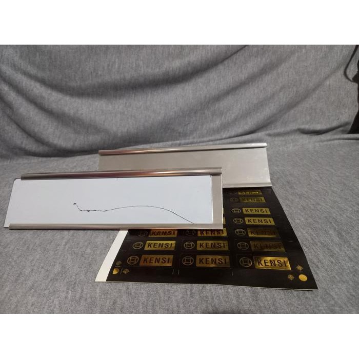 

SWG Name Plate Holder Desk / Sign Holder Besar Kecil Alumunium berbagai ukuran Dudukan Tempat Nama Meja