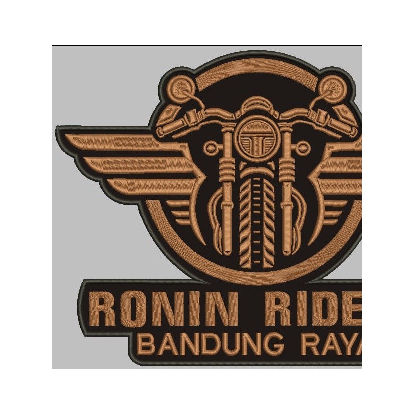 ISTUDIOS-550 PATCH BORDIR RONIN RIDERS BANDUNG RAYA MOTOR CLUB LOGO AKSESORIS