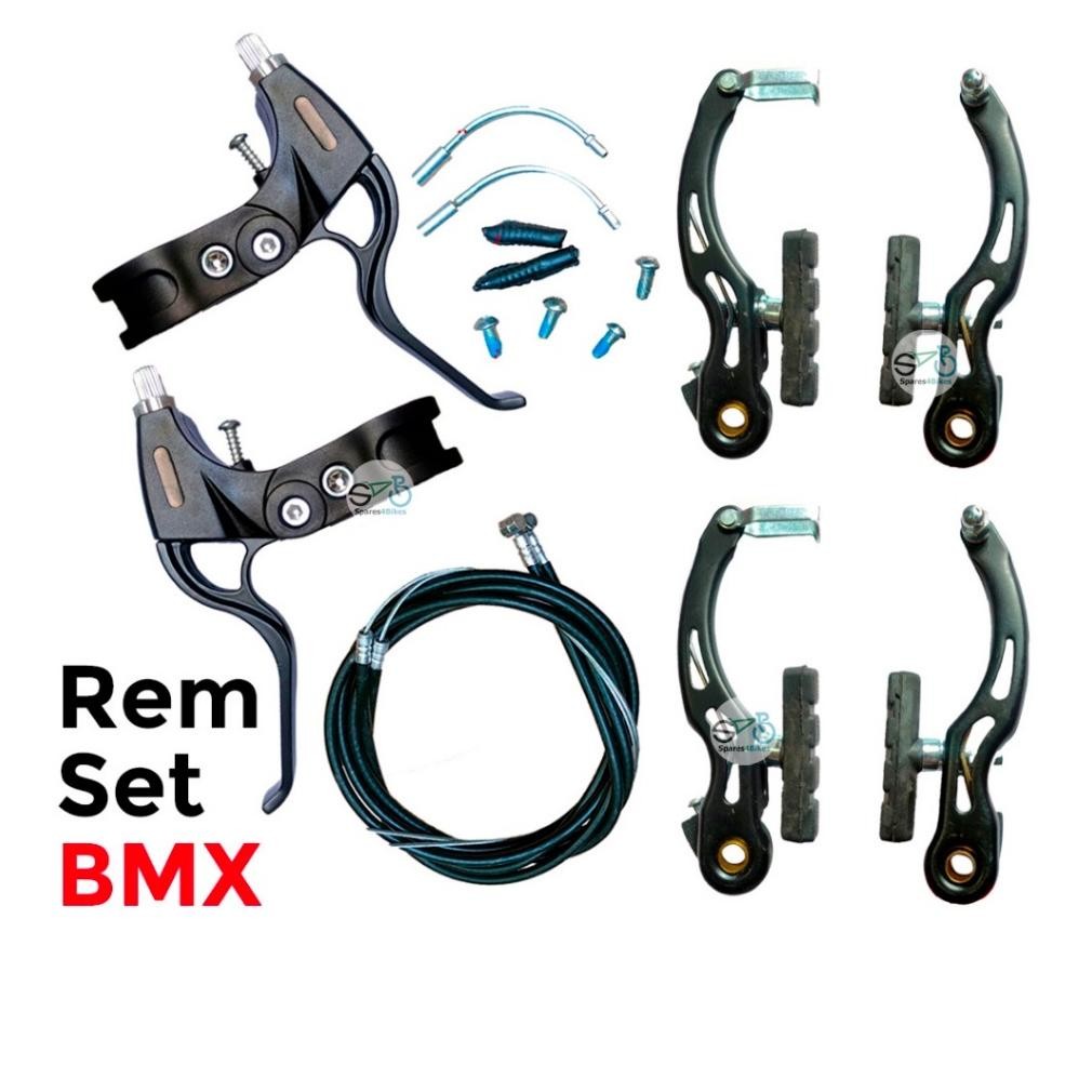 Rem V-Brake Sepeda Komplit 20 BMX 24 26 MTB 1 Set Rem Depan Belakang Kabel