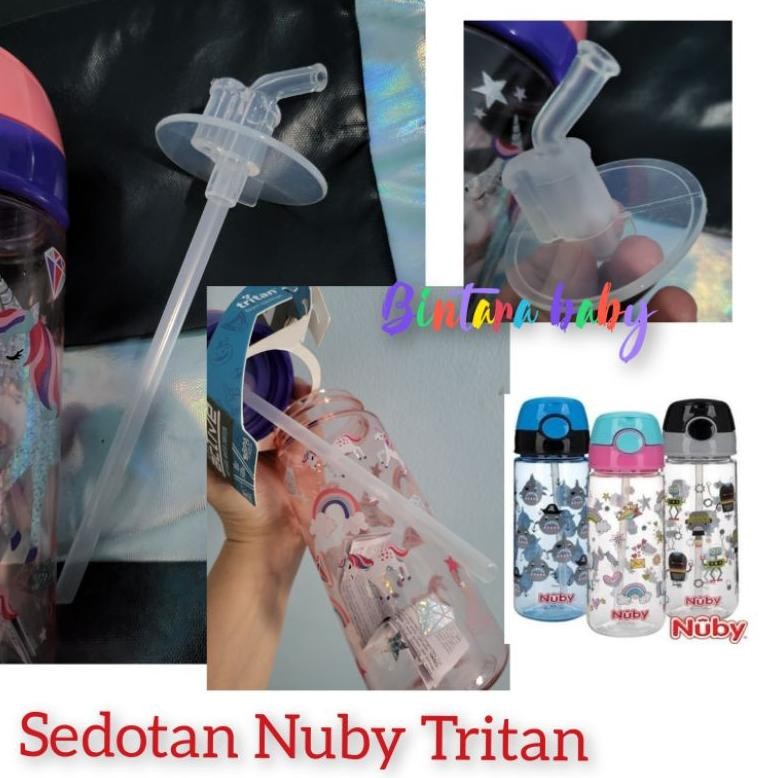 Sedotan Pengganti Nuby Tritan Flip Straw 532ml / 540ml / 450ml / Sedotan Nuby replacement Pipe