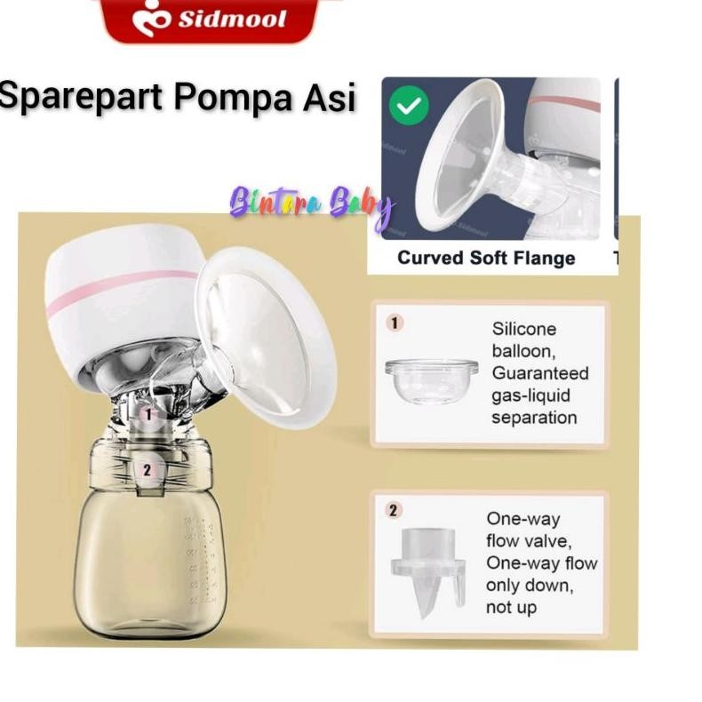 ORIGINAL Terjamin Cocok Sparepart Pompa Asi Sidmool Spare part Valve Corong Diafragma Electric Breas