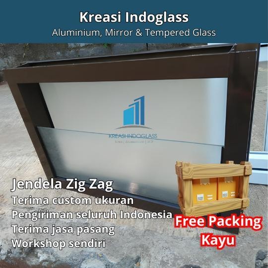 Jendela Zig Zag Aluminium, Jendela Kamar Mandi Original Dan Terpercaya