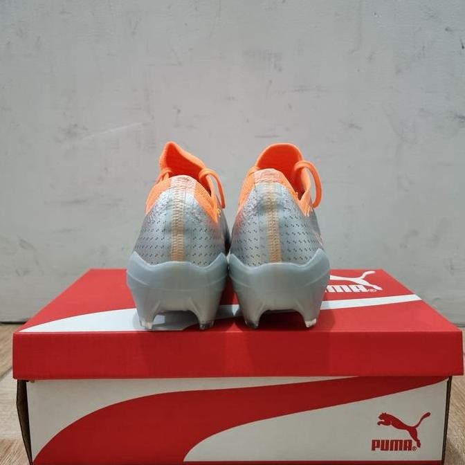 Sepatu Bola Puma Ultra 1.4 Silver Orange Fg soccer Terlaris