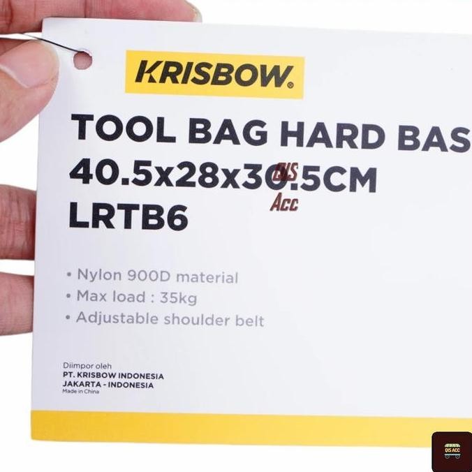 KRISBOW Tool Bag Tas Perkakas Hard Base LRTB6 - Hitam