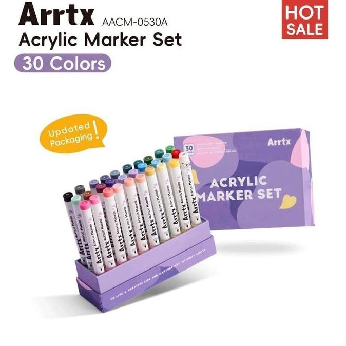 

Arrtx Acrylic Brush Marker/Spidol Akrilik Set 30Clr (New Packing)