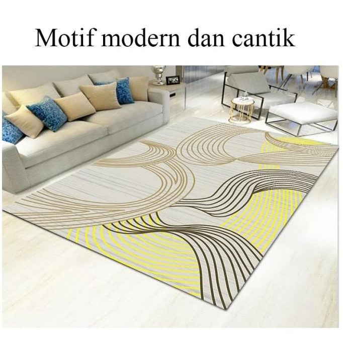 Karpet Ruang Tamu Anti Slip Lembut dan Motif