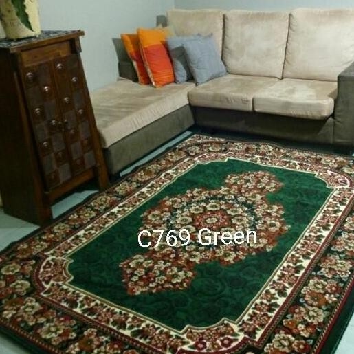 Karpet Permadani Jumbo Besar Concorde Klasik Hijau