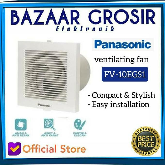 Ready | Promo Exhaust Fan Hexos Panasonic Kamar Mandi Fv10Egs Fv 10Egs 10Cm Mu Kualitas Premium