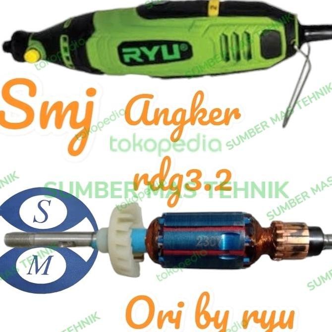 (1) Angker bor ryu rdg3.2 rotor mini grinder 3mm ryu armature bor ryu ori sumbermte Juara