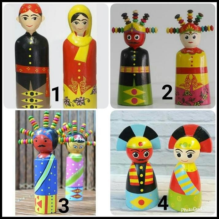 Ondel Ondel kayu miniatur