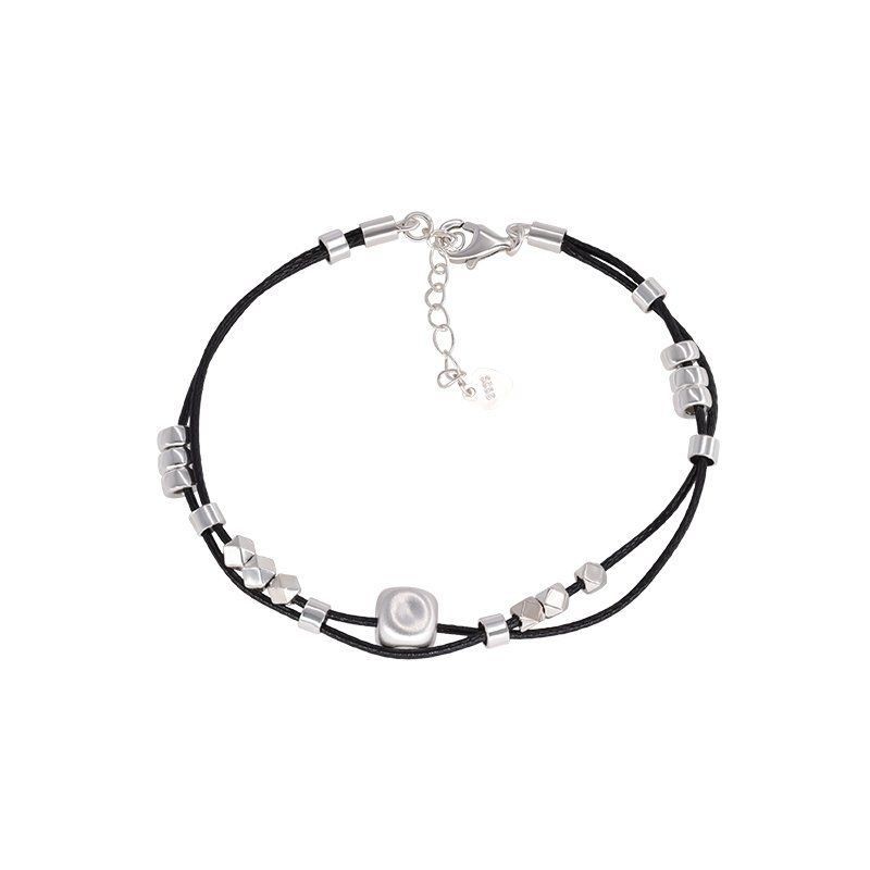 Gelang Kulit Pria dan Wanita+Set Gelang Perak