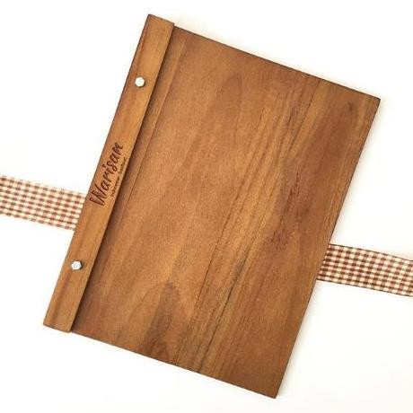 

TERMURAH - Menu Board Solid Teakwood A4 | FREE ENGRAVE