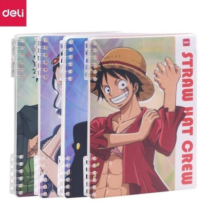 

Open DS] Deli Notebook / Binder Buku Catatan One Piece Cover Plastik EN009 A5