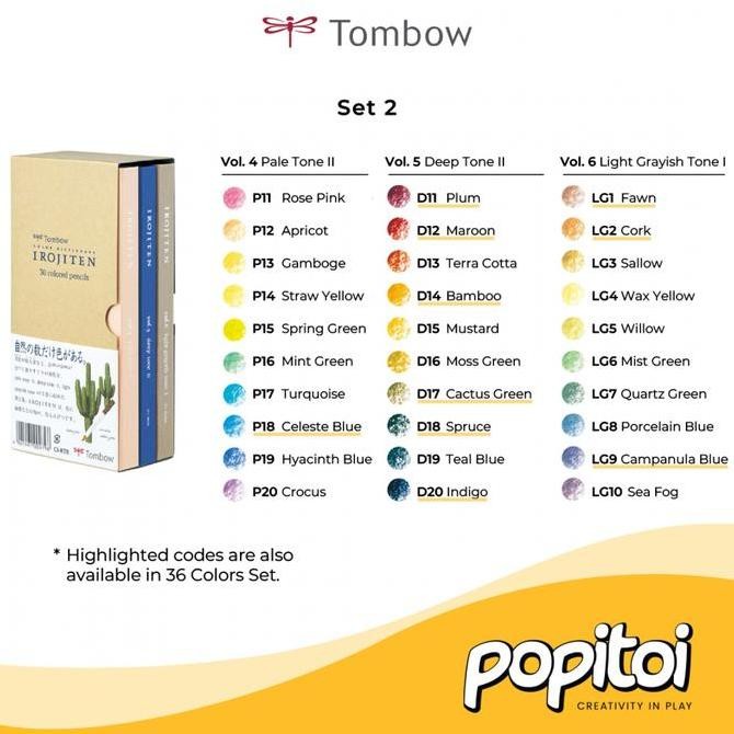 

Tombow Irojiten Colored Pencil 30 36 SET Pensil Warna Mewarnai