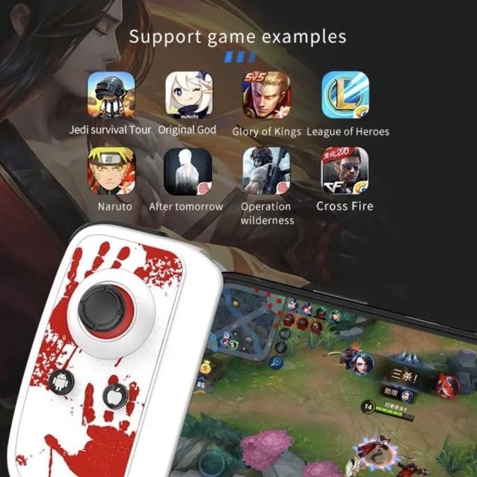 Berkualitas Gamepad D2 Mobile Game Controller Bluetooth 5.0 One Click Pro Promo
