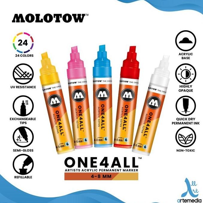 

NEW Spidol Permanen Warna Molotow One4All 4-8mm Acrylic Paint Marker
