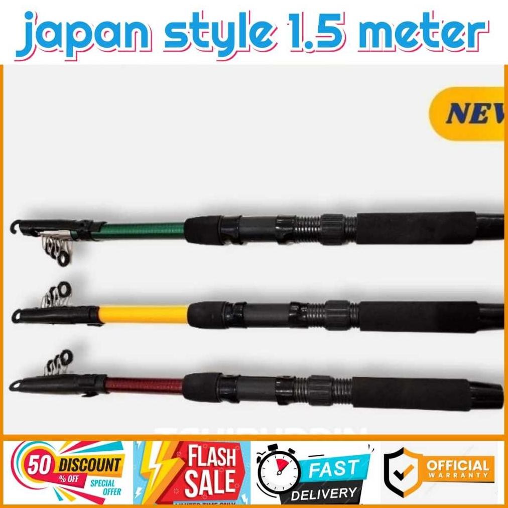tongkat Joran Antena Pancing 1,5 meter Japan Style Tiang Joran Antena Pancing Nugi