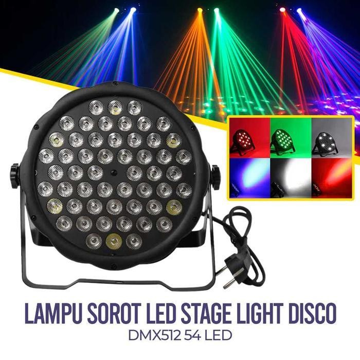 Lampu Sorot Tembak Par Led Stage Light Disco Party Rgb Dmx512 Panggung Original Dan Terpercaya
