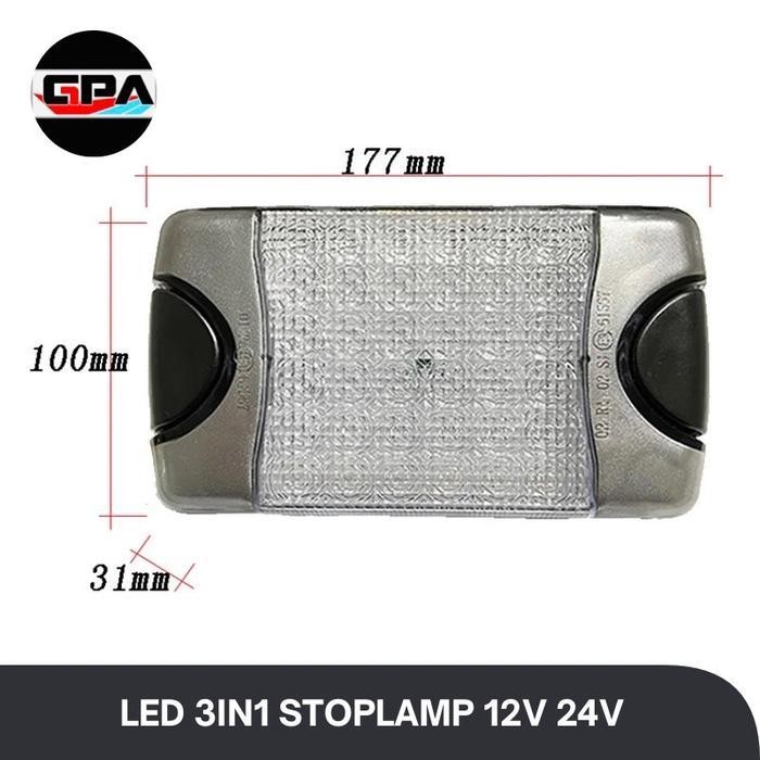 Led Stoplamp 3In1 12V 24V Per Pcs Hella Duraled Kupu Lampu Bak Stoplamp Lampu Belakang Hella Kawi Or