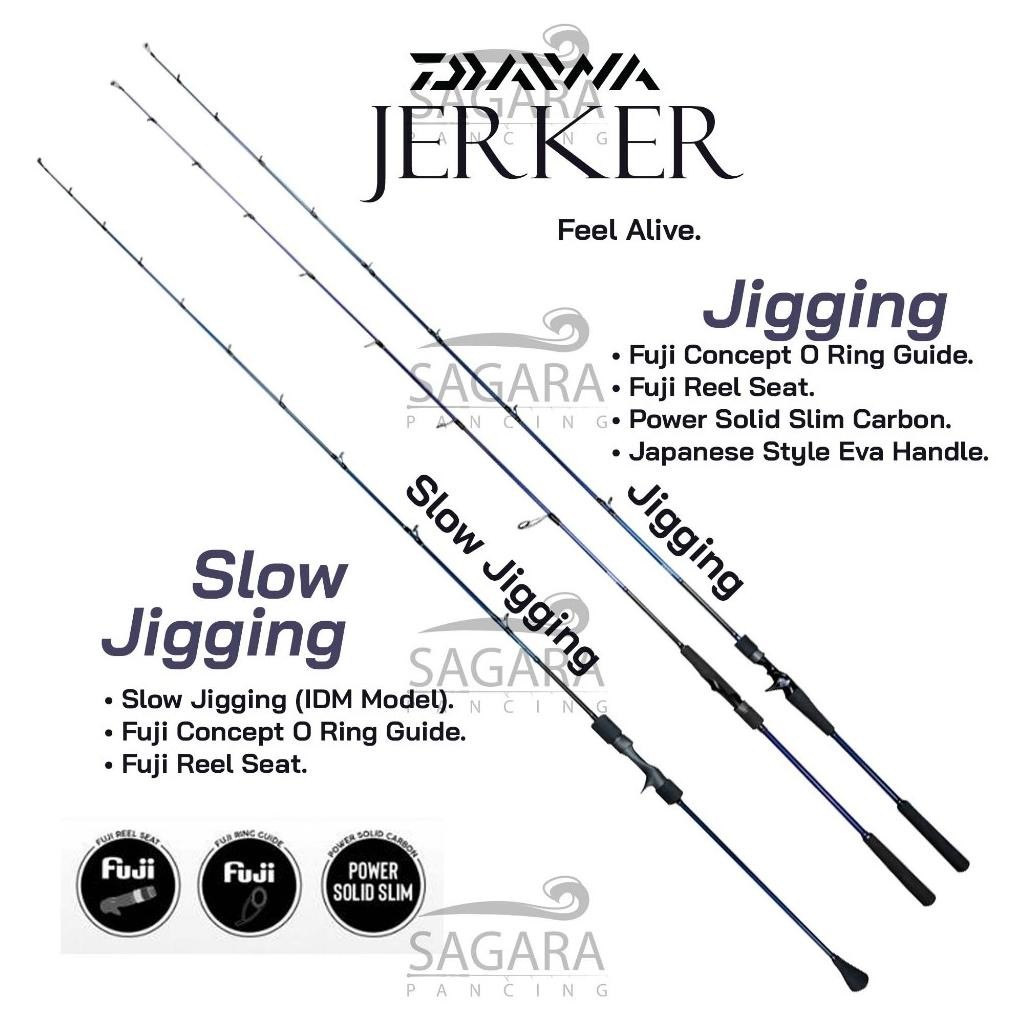 Joran Daiwa Jerker Joran Slow Jigging Rod Jigging Joran Solid Carbon Ring Sudah Fuji Nugi