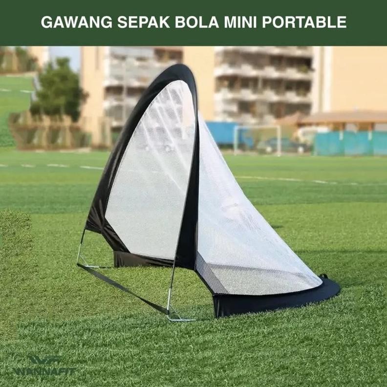 WANNAFIT Gawang sepakbola Mini portable latihan bola sepak Foldable kecil Nugi