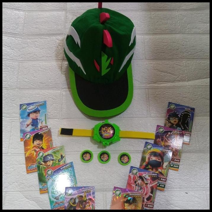 Topi boboiboy stinger bonus jam tazos bonus card boboiboy