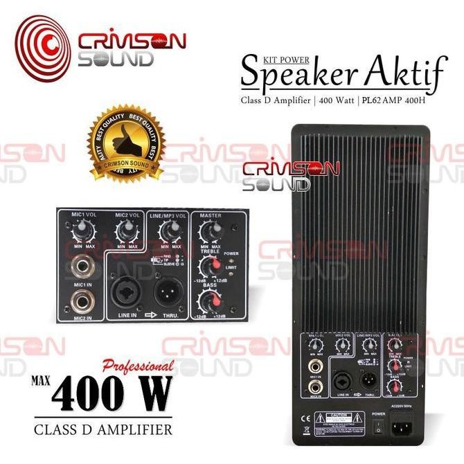 Promo POWER KIT SPEAKER AKTIF 400 Watt Bi-Amp CLASS D Amplifier PL62 COD