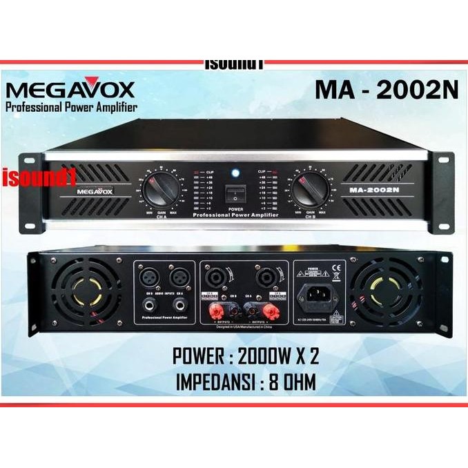 Promo POWER AMPLIFIER MEGAVOX MA 2002 BARU AMPLI MEGAVOX MA 2002N MA2002 ORI COD