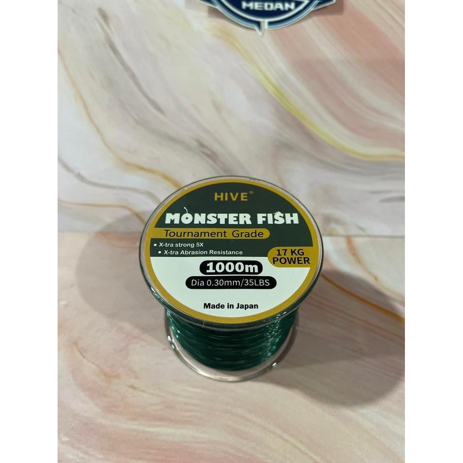 FT HIVE Monster Fish Senar Pancing Kuat 500m-1800m Bahan Nilon Impor Japan Max Drag 6-30KG