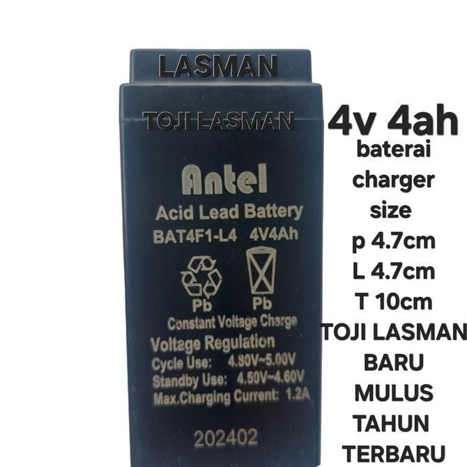 4V4AH AKI ACCU BATU BATERAI CARGER TIMBANGAN BUAH 4V4AH 4V4.0AH 4V
