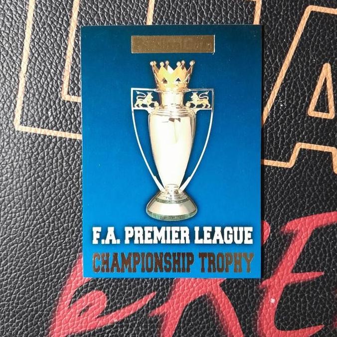Baru epl trophy premier league championship trophy topps merlin collection premier gold 96/97